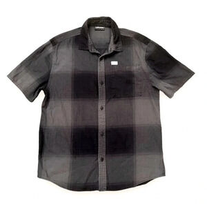 The Hundreds Camino “Shadow Plaid” Button Front Short Sleeve Men’s Shirt XL